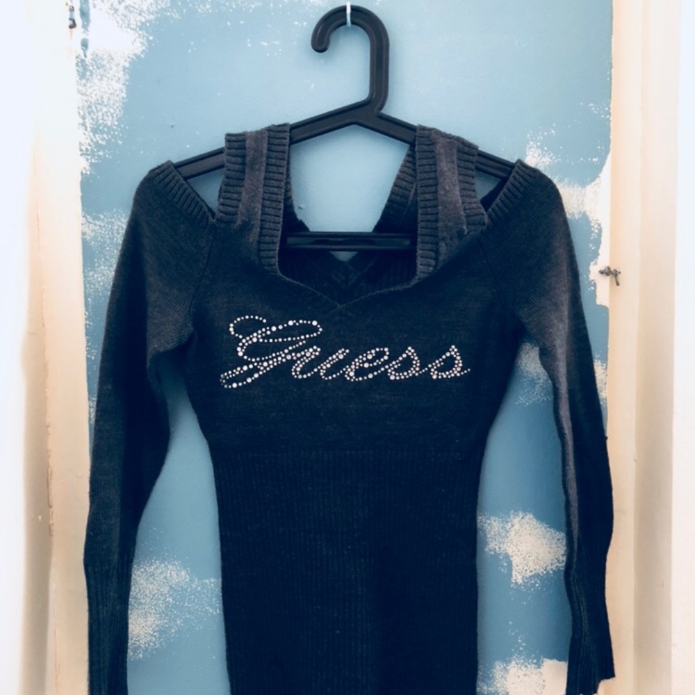 GUESS cut out shoulder sweater